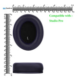 Geekria SNAP Ear Pads Replacement Kit for Beats Studio Pro Headphones, Magnetic Easy Switch Ear Cushions, Exchange Earpads in Seconds (Blue Protein Leather, 1 Pair)