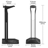 Geekria ABS RGB Headphones Stand for Over-Ear Headphones, Gaming Headset Holder, Desk Display Hanger with Solid Heavy Base Compatible with Sennheiser, Bose, Beats, Razer, AKG, Sony PS4 (Black)