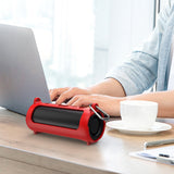 Geekria Silicone Speaker Case Cover Compatible with JBL Flip 6 Case, Protective Waterproof Soft Skin, Replacement Speakers Travel Carrying Case with Shoulder Strap (Red)