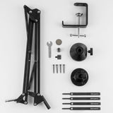 Geekria for Creators Microphone Arm Compatible with Audio-Technica AT2020, AT2020USB, AT2020USB+, AT2035, ATR2500x, Mic Boom Arm Mount Adapter, Suspension Stand, Mic Scissor Arm, Desk Mount Holder