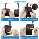 Geekria QuickFit Replacement Ear Pads for SONY MDR-XB950BT MDR-XB950B1 MDR-XB950/H Headphones Ear Cushions, Headset Earpads, Ear Cups Cover Repair Parts (Navy Blue)