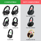 Geekria Headphones Carrying Bag, Compatible with Sony WH-1000XM6, WH-1000XM4, Bose QC Ultra II, QC 45 and More, Universal Headset Pouch / Portable Travel Bag (Black PU)