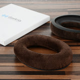 Geekria Comfort Velour Replacement Ear Pads for Sennheiser HD515, HD518, HD555, HD560s, HD558, HD559, HD569, HD579, HD589 Headphones, Repair Parts (Brown)