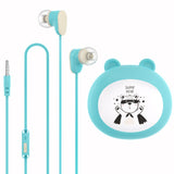 Geekria Kids Wired Earbuds with Mic for School and Online Class, Children's 3.5mm Jack In-Ear Earphone with 85dB Volume Limit for Small Ears, Storage Case Included (Blue)