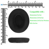 Geekria Comfort Velour Replacement Ear Pads for Sennheiser Momentum On-Ear, Momentum 2.0 HD1 On-Ear Headphones, Ear Cushions, Repair Parts (Black)