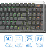 Geekria Keyboard Dust Cover, Clear Acrylic Keypads Cover for 100 Keys Computer Mechanical Keyboard, Compatible with ASUS ROG Strix Scope II 96, Glorious GMMK 2 96, Aula F99