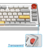 Geekria 75% 84-Key Knob Keyboard Dust Cover, Clear Acrylic Keypads Cover, Compatible with Keychron Q1 HE / Max / Pro, EPOMAKER TH80 75%, Glorious Gaming - GMMK PRO 75%