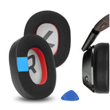 Geekria Sport Cooling-Gel Replacement Ear Pads for Plantronics BackBeat PRO 2, BackBeat PRO 2 Special Edition, Voyager 8200 UC Headphones Ear Cushions, Ear Cups Cover Repair Parts (Black/Red)