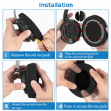 Geekria Sport Cooling-Gel Replacement Ear Pads for Philips SHP9500, SHP9500S, SHP9600 Headphones Ear Cushions, Headset Earpads, Ear Cups Cover Repair Parts (Black)