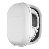 Geekria Shield Headphones Case Compatible with Bose QC Ultra, QC45, QC 35 II, QC25, Replacement Hard Shell Travel Carrying Bag with Cable Storage (White)