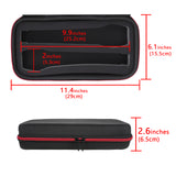 Geekria for Creators Dual Microphones Case Compatible with Bietrun SY-WXM-2, WXM02, WXM19, WXM31, Shure BLX2/PG58, Hard Shell Mic Carrying Case, Travel Protective Bag with Cable Storage (Black)