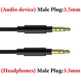 Geekria Audio Cable with Mic Compatible with Skullcandy Crusher ANC2, Hesh3, Headphones Cable, 1/8" 3.5mm Braided Nylon Replacement Stereo Cord with Inline Microphone and Volume Control (4ft/1.2m)