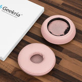Geekria QuickFit Replacement Ear Pads for Sony WH-H810 Wireless Headphones Ear Cushions, Headset Earpads, Ear Cups Cover Repair Parts ( Pink )