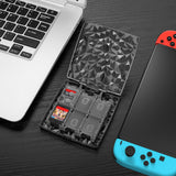 Geekria Diamond Game Card Case Compatible with Nintendo Switch /OLED Game Cards,12 Slots Storage Protective Box with 2 SD Cards Holder, Portable Shell Switch Storage Bag with Game Storage