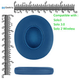 Geekria QuickFit Replacement Ear Pads for Beats Solo 3 (A1796), Solo 3.0 Headphones Ear Cushions, Headset Earpads, Ear Cups Cover Repair Parts (Pop Blue)