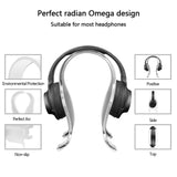 Geekria Frosted Omega Headphone Stand for Over-Ear Headphone, Gaming Headset Stand, Desk Display Hanger, Compatible with Sony, Sennheiser, JBL, ATH, Bose, Beats Studio3 Headphones (Acrylic)