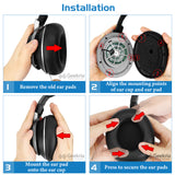 Geekria Comfort Hybrid Velour Replacement Ear Pads for Turtle Beach Stealth Pro Headphones, Ear Cushions, Repair Parts (Black)