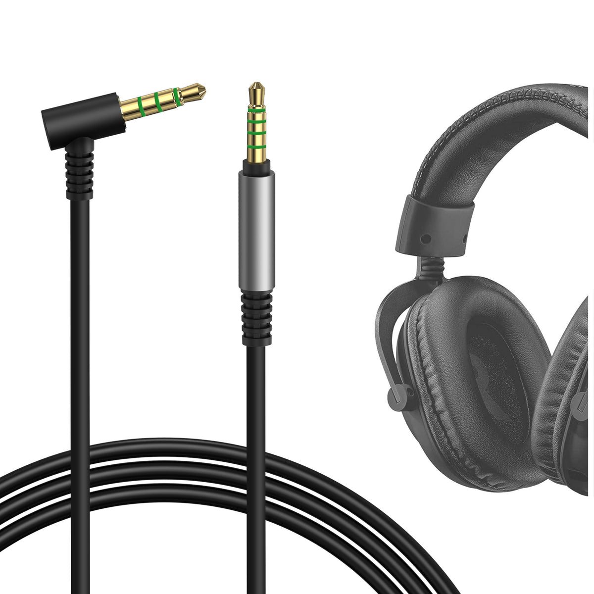 Ersatzkabel Für Logitech Gaming Headset - 200cm Mit Lautstärkeregler, G Pro, G433 Kompatibel