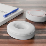 Geekria QuickFit Replacement Ear Pads for Beats Solo 2 Wireless (B0534) (Not Compatible with Beats Solo2 Wired) On-Ear Headphones Ear Cushions, Repair Parts (White)