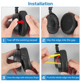 Geekria QuickFit Replacement Ear Pads for SteelSeries Arctis Nova Pro Wired Headphones Ear Cushions, Headset Earpads, Ear Cups Cover Repair Parts (Black)