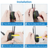 Geekria QuickFit Replacement Ear Pads for Xbox One Chat Headphones Ear Cushions, Headset Earpads, Repair Parts (Black)