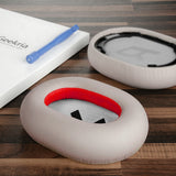 Geekria QuickFit Replacement Ear Pads for Plantronics BackBeat PRO2, BackBeat PRO2 Special Edition, Voyager 8200UC Headphones Ear Cushions, Headset Earpads, Ear Cups Cover Repair Parts (White/Red)