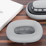 Geekria QuickFit Replacement Ear Pads Compatible with Apple Airpods MAX Headphones Ear Cushions, Headset Earpads, Ear Cups Cover Repair Parts (Silver)