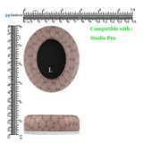 Geekria SNAP Ear Pads Replacement Kit for Beats Studio Pro Headphones, Magnetic Easy Switch Ear Cushions, Exchange Earpads in Seconds, Ear Cups Cover (Grid Brown Protein Leather, 1 Pair)