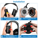 Geekria QuickFit Ear Pads Replacement for Turtle Beach Stealth 700 Gen 2 Stealth 700 Gen 2 MAX Headphones Ear Cushions, Headset Earpads, Ear Cups Cover Repair Parts (Black)