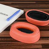 Geekria QuickFit Replacement Ear Pads for Sony MDR-100ABN WH-H900N Headphones Ear Cushions, Headset Earpads, Ear Cups Cover Repair Parts (Twilight Red)