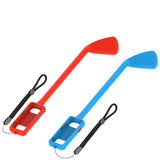 Geekria Switch Golf Club Compatible with Nintendo Switch Joy-Con, Golf Games Handgrip with Adjustable Hand Strap Accessories for Mario Golf: Super Rush Game (2 Packs)