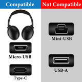 Geekria SNAP Quick Connect Charger Cable Compatible with BOSE QuietComfort Ultra TWS QC Ultra QC SE QC45, Replacement Magnetic Headphones Power Charging Cord with Plug Extraction Tool (3 ft/100cm)