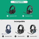 Geekria Sport Cooling-Gel Replacement Ear Pads for JBL Quantum 200, Quantum 300 Headphones Ear Cushions, Headset Earpads, Ear Cups Cover Repair Parts (Black)