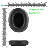 Geekria QuickFit Replacement Ear Pads for Skullcandy Crusher 360 Headphones Ear Cushions, Headset Earpads, Ear Cups Cover Repair Parts (Black)