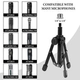 Geekria for Creators Tabletop Tripod Mic Stand Compatible with ATH AT2020, AT2020USB, AT2035, AT2050, ATR2500x Microphones, Desktop Mic Stand with Foldable Non-Slip Feet