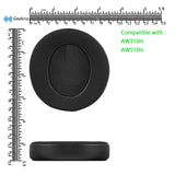 Geekria Comfort Mesh Fabric Replacement Ear Pads for Alienware AW310H, AW510H Headphones Ear Cushions, Headset Earpads, Ear Cups Cover Repair Parts (Black)