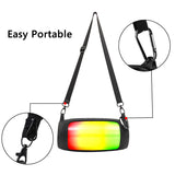 Geekria Silicone Speaker Case Cover, Compatible with JBL Pulse 4 Case, Protective Waterproof Soft Skin, Replacement Bluetooth Speakers Travel Carrying Case with Keychain Hook, with Shoulder Strap