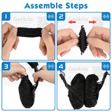 Geekria 100 Pairs Individually Wrapped Disposable Headphone Covers, Compatible with Over-Ear and MRI Headsets, Stretchable Sanitary Ear Pads (M, Black)