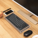 Geekria Keyboard Travel Case Compatible with Logitech MX Mechanical Mini Keyboard, Compact Wireless Keyboard Acrylic Dust Cover with Magnetic Closing, Full Closure Protection (Clear)