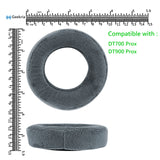 Geekria Comfort Extra Thick Velour Replacement Ear Pads for Beyerdynamic DT 700 PRO X, DT 900 PRO X Headphones Ear Cushions, Headset Earpads, Ear Cups Cover Repair Parts (Grey)