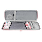Geekria 65% Keyboard and Mouse Combo Case, Hard Shell Travel Carrying Bag for 68 Keys Mechanical Gaming Keyboard, Compatible with YUNZII AL66, RK ROYAL KLUDGE R65 (Pink)