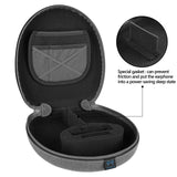 Geekria Shield Headphones Case Compatible with AirPods Max Case, Will Make Headphones Into Sleep Mode Immediately, Replacement Hard Shell Travel Carrying Bag with Cable Storage (Microfiber Grey)