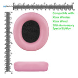 Geekria NOVA Replacement Ear Pads for Microsoft Xbox Wireless, Xbox Stereo Headset 20th Anniversary Special Edition Headphones Ear Cushions, Headset Earpads, Ear Cups Cover Repair Parts (Pink)