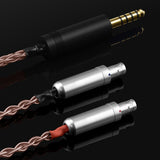 Geekria Apollo Single Crystal Copper Silver Upgrade Audio Cable Compatible with Sennheiser HD800, HD800S, 4.4mm Replacement Headphones Cord for Hi-Resolution Audiophile, HiFi Headset (4.3ft/130cm)