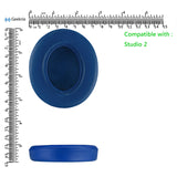 Geekria Elite Sheepskin Replacement Ear Pads for Beats Studio 2 (B0501) Headphones Ear Cushions, Headset Earpads, Ear Cups Cover Repair Parts (Blue)