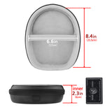 Geekria Shield Headphones Case Compatible with Bose QC Ultra, QC SE, QC45, QC35, QC3, QC2, QC15, AE 2i Headphones, Replacement Protective Hard Shell Travel Carrying Bag with Cable Storage (Black)