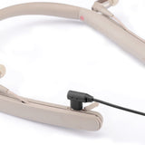 Geekria Audio Cable with Mic Compatible with Sony WI-1000X MDR-EX750BT, JVC HA-FD70BT HA-FX99XBT Headphones Cable, 3.5mm to Micro-USB Replacement Stereo Cord with Inline Microphone (4 ft/1.2 m)