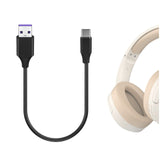 Geekria USB Headphones Short Charger Cable Compatible with Edifier LolliClip AI, ES850NB, Hecate G2, W820NB Plus, WH950NB/ 700NB, W830NB, USB Replacement Power Charging Cord (1ft/30cm)