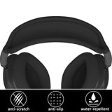 Geekria Silicone Headband Cover Compatible with AirPods Max Headphones, Head Cushion Pad Protector, Replacement Repair Part, Sweat Cover, Easy DIY Installation (Black)