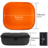 Geekria Shield Headphones Case Compatible with Sennheiser HD400PRO/HD 560S/HD598/HD 599SE/HD280PRO/HD 600, Replacement Hard Shell Travel Carrying Bag with Cable Storage (Dark Grey)